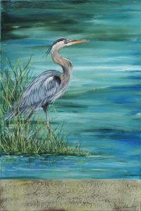 Artist Jean Plout Debuts Great Blue Heron -2 Painting.